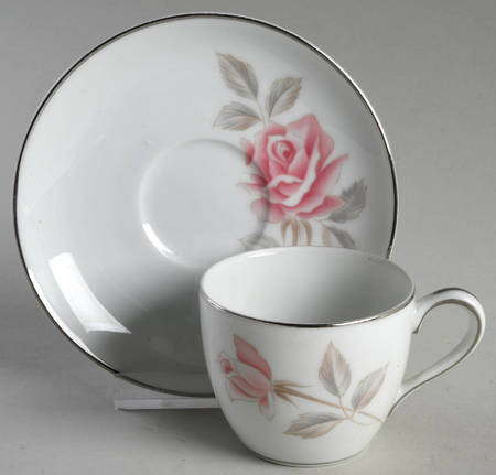 Rosemist Flat Demitasse Cup & Saucer Set