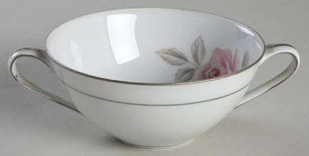 Rosemist Flat Cream Soup Bowl