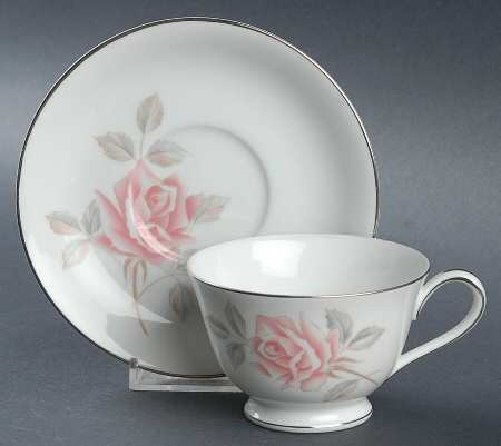 Rosemist Footed Cup & Saucer Set