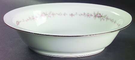 Rosepoint 10" Oval Vegetable Bowl by Noritake
