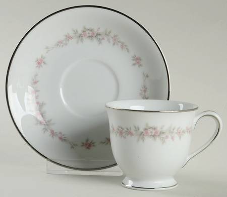 Rosepoint Footed Demitasse Cup & Saucer Set by Noritake