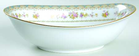 Rosette 10" Oval Vegetable Bowl