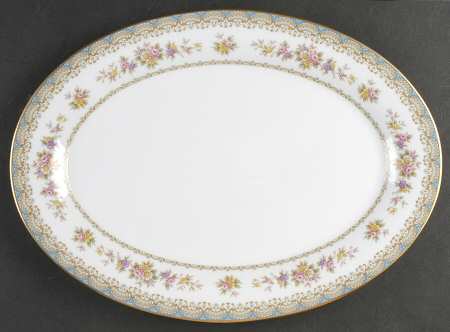 Rosette 14" Oval Serving Platter