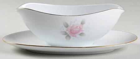 Roseville Gravy Boat with Attached Underplate