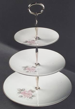 Roseville 13 7/8"-14 1/4" 3-Tiered Serving Tray(DP,SP,BB) HC