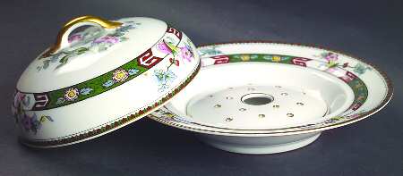 Rosewood Round Covered Butter with Strainer