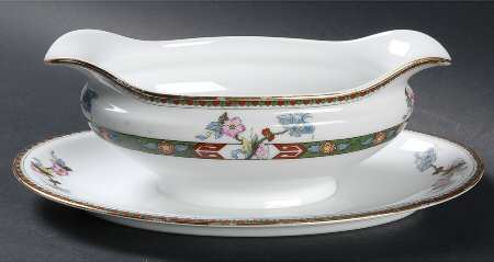 Rosewood Gravy Boat with Attached Underplate