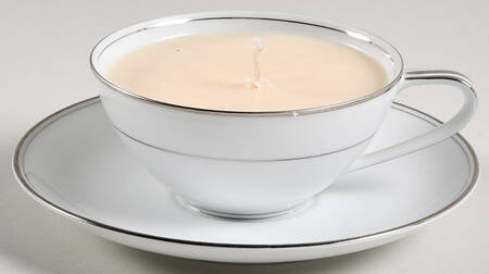 Rossina Scented Cup & Saucer Candle-Lavender  HC