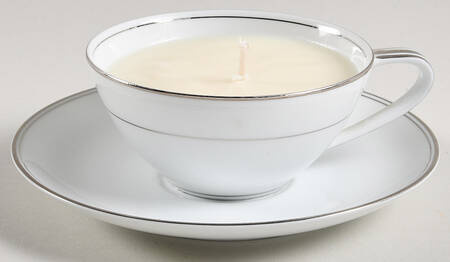 Rossina Scented Cup & Saucer Candle-Coffee  HC