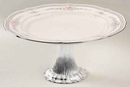 Rothschild Cake Stand with 4"-5" Metal Pedestal  Hc