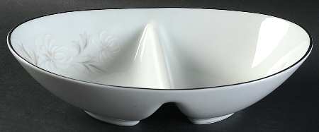 Rowena 10" Oval Divided Vegetable Bowl
