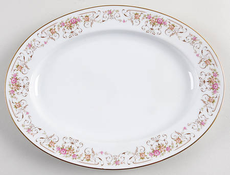 Rose Yard 11" Oval Serving Platter