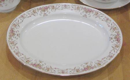 Rose Yard 12" Oval Serving Platter