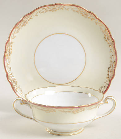 Royale (No #) Footed Cream Soup Bowl & Saucer Set
