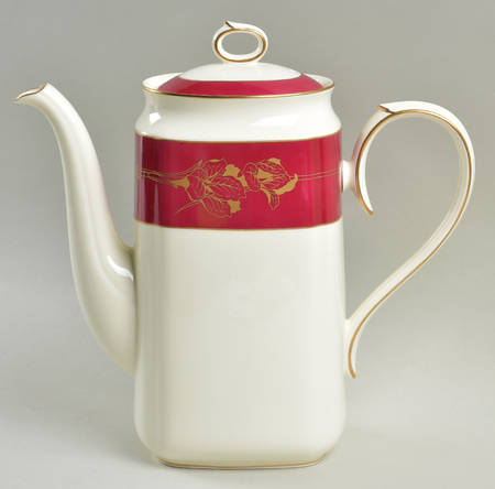 Ruby Garland Coffee Pot & Lid