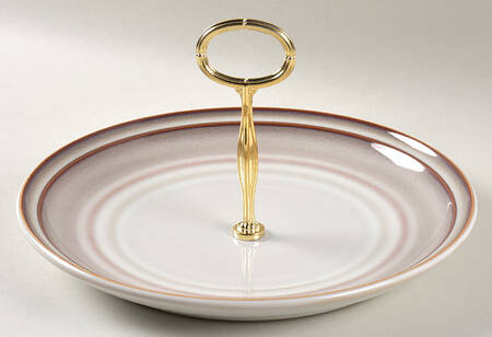 Russet Round Serving Plate with Center Handle (Dp) Hc