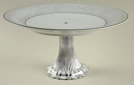 Sabrina Cake Stand with 4"-5" Metal Pedestal  Hc