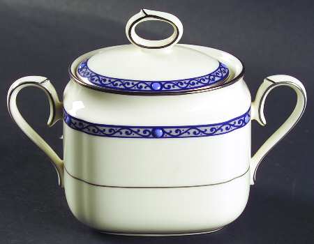 Sapphire Cathedral Sugar Bowl & Lid