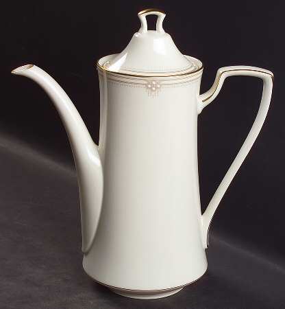 Satin Gown Coffee Pot & Lid