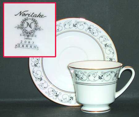 Sarah Footed Cup & Saucer Set