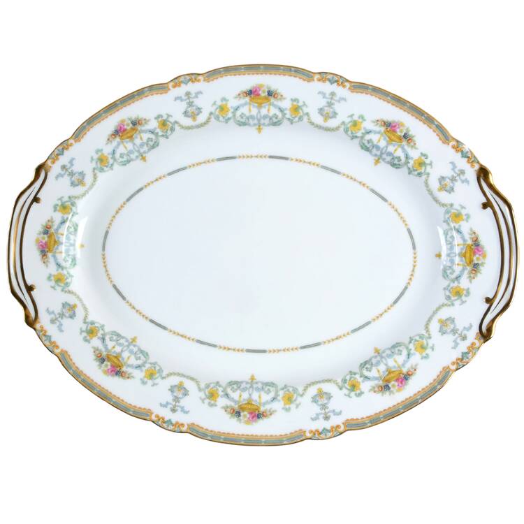 Saulsbury (No #, Scalloped) 16" Oval Serving Platter