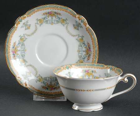Saulsbury (No #, Scalloped) Footed Cup & Saucer Set