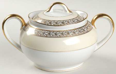 Savannah (Rim, Gold) Sugar Bowl & Lid
