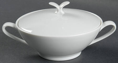 Savoy White Sugar Bowl & Lid