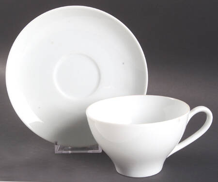 Savoy White Flat Cup & Saucer Set