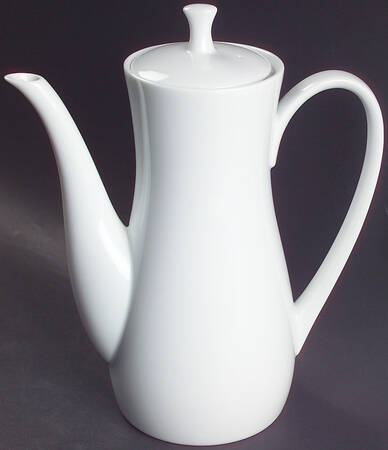 Savoy White Coffee Pot & Lid