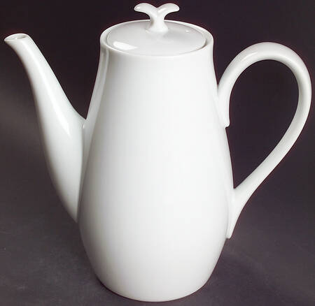 Savoy White Coffee Pot & Lid