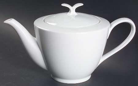 Savoy White Teapot & Lid