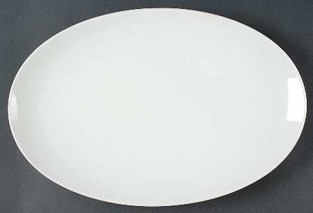 Savoy White 14" Oval Serving Platter