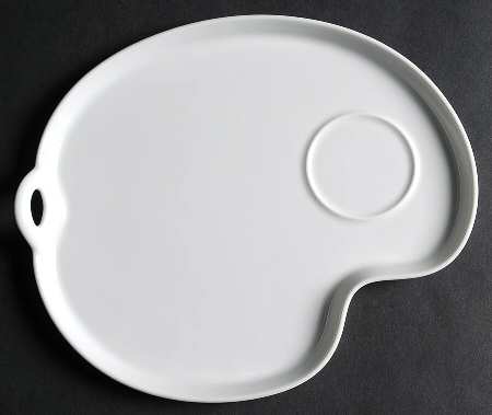 Savoy White Snack Plate