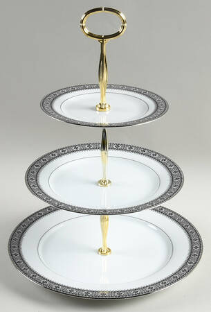 Segovia 13 7/8"-14 1/4" 3-Tiered Serving Tray(DP,SP,BB) HC