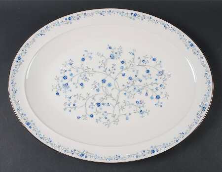 Serene Garden 16" Oval Serving Platter