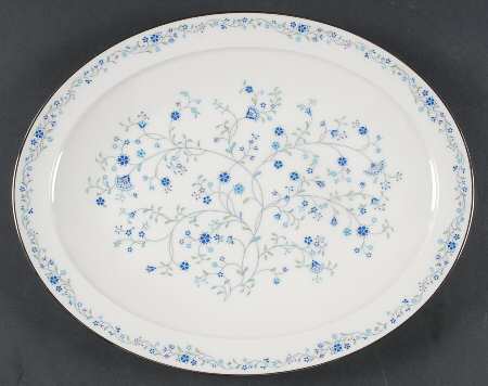 Serene Garden 13" Oval Serving Platter