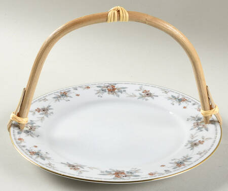 Secret Love 5 3/8"-5 5/8" Bamboo Handled Serving Plate  HC