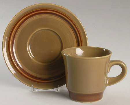 Sea Mist Flat Cup & Saucer Set