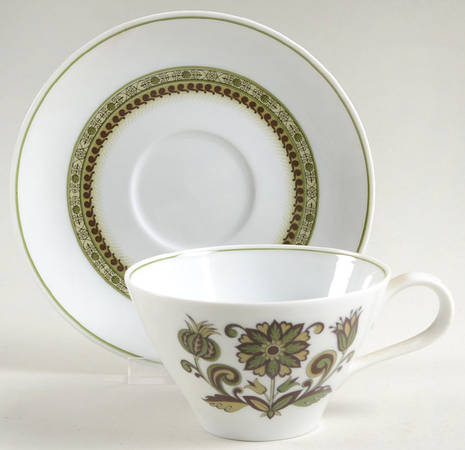 September Song Flat Cup & Saucer Set