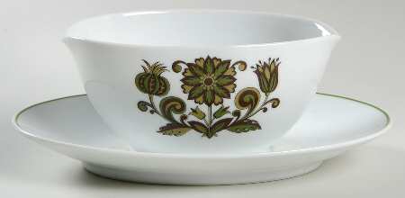 September Song Gravy Boat with Attached Underplate
