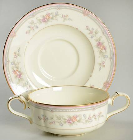 Sestina Flat Cream Soup Bowl & Cup Saucer Set