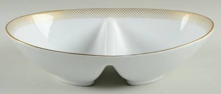 Seville 10" Oval Divided Vegetable Bowl