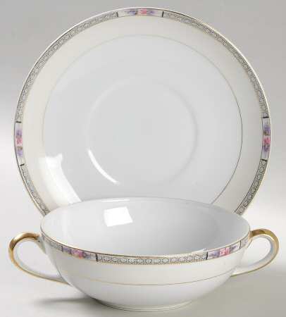 Seville Flat Cream Soup Bowl & Saucer Set