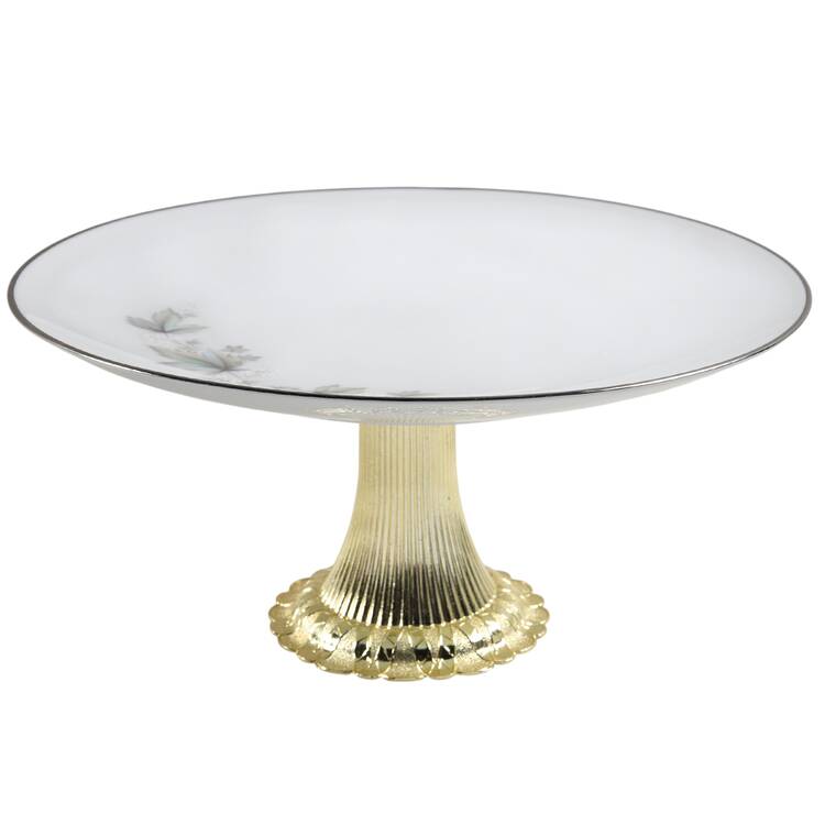 Sezanne Cake Stand with 4"-5" Metal Pedestal  Hc