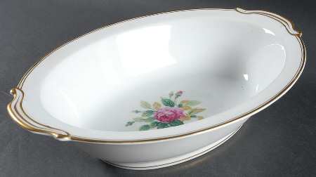 Sharon (Gold Trim) 10" Oval Vegetable Bowl