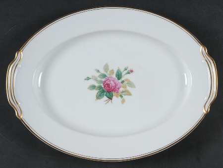 Sharon (Gold Trim) 11" Oval Serving Platter