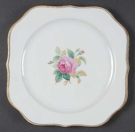 Sharon (Gold Trim) Square Salad Plate