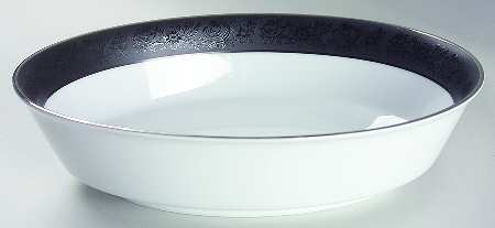 Sharon (Platinum Trim) 9" Oval Vegetable Bowl