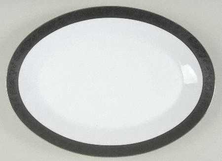 Sharon (Platinum Trim) 16" Oval Serving Platter